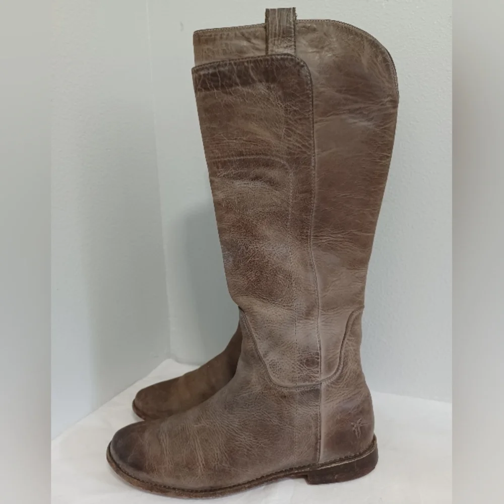 Frye tall boots smoky gray leather size 8.5B - Picture 3 of 13